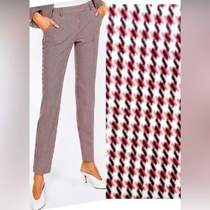 COPY - Express pants 18R Columnist Stretch Ankle Mid Rise Brown/Pink/White Ging…